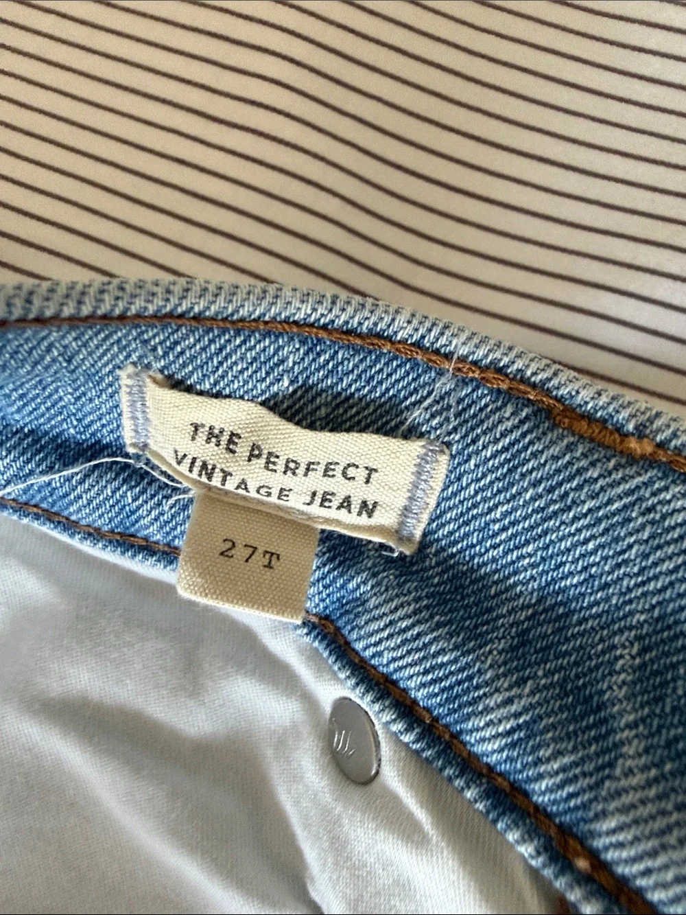 Madewell The Perfect Vintage Jean Light Blue Women’s Distressed Jeans